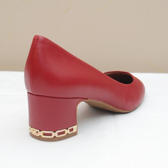 Michael Kors MICHAEL June Flex Mid Pumps in Deep Red Size 9M - Picture 4 of 8